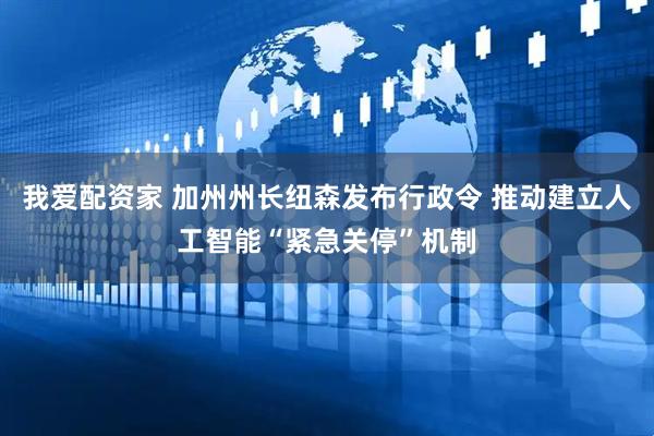 我爱配资家 加州州长纽森发布行政令 推动建立人工智能“紧急关停”机制